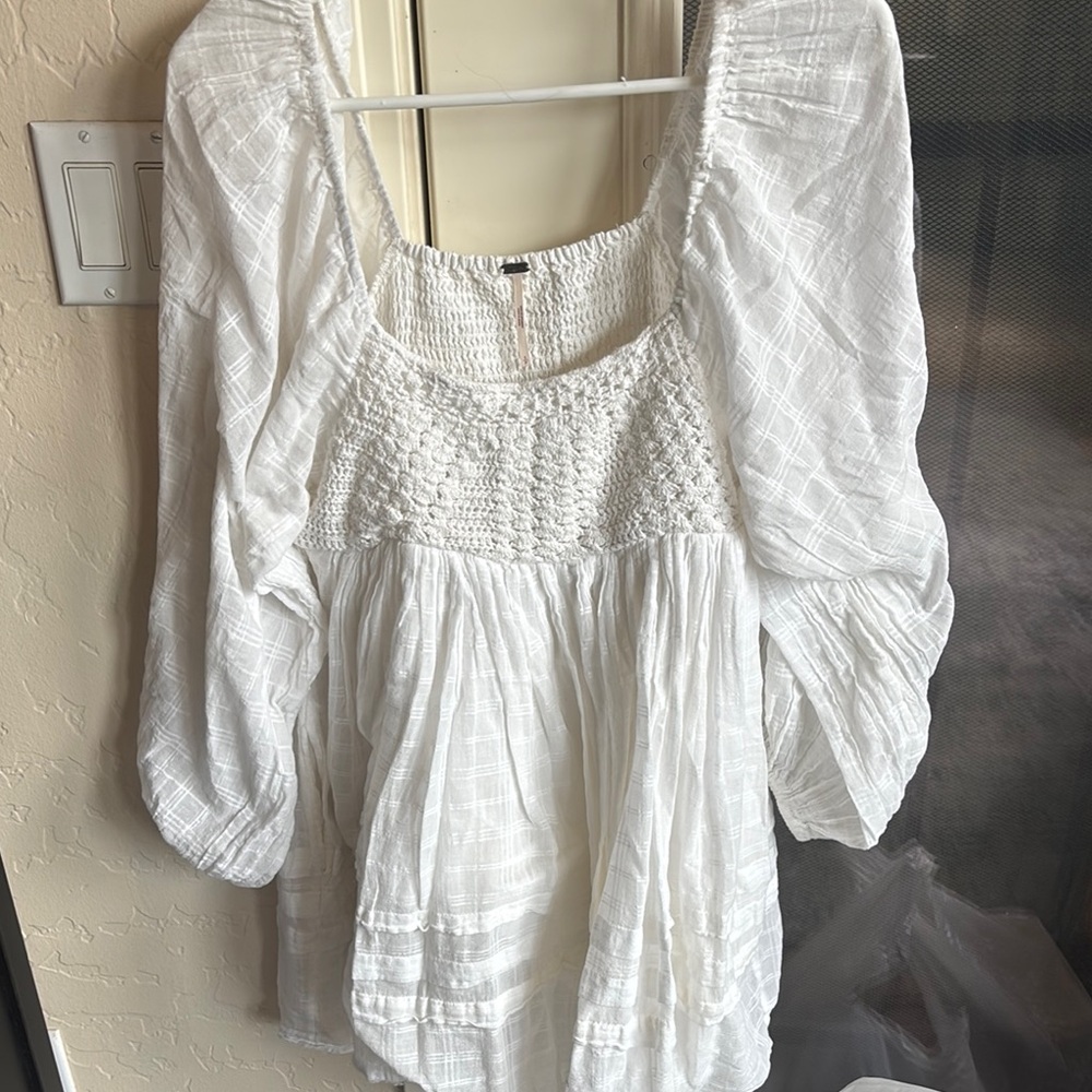 Free people White Smocked Women's Top
